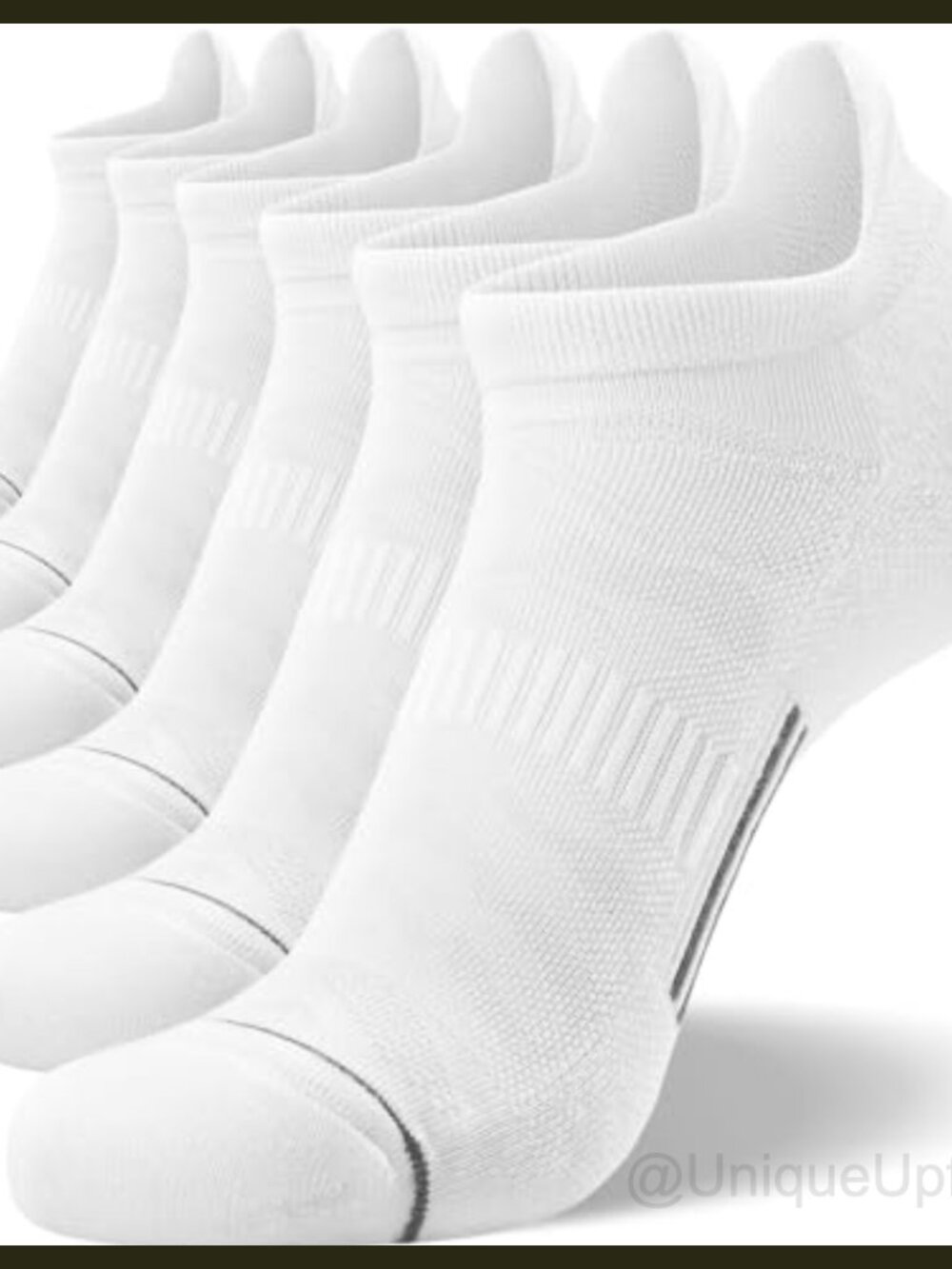 Men's Ankle Running Socks Low Cut Cushioned Athletic Sports 6 Pack